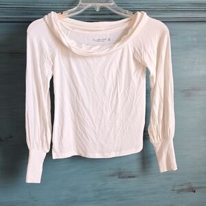 Abercrombie & Fitch Cream Long Sleeve Top